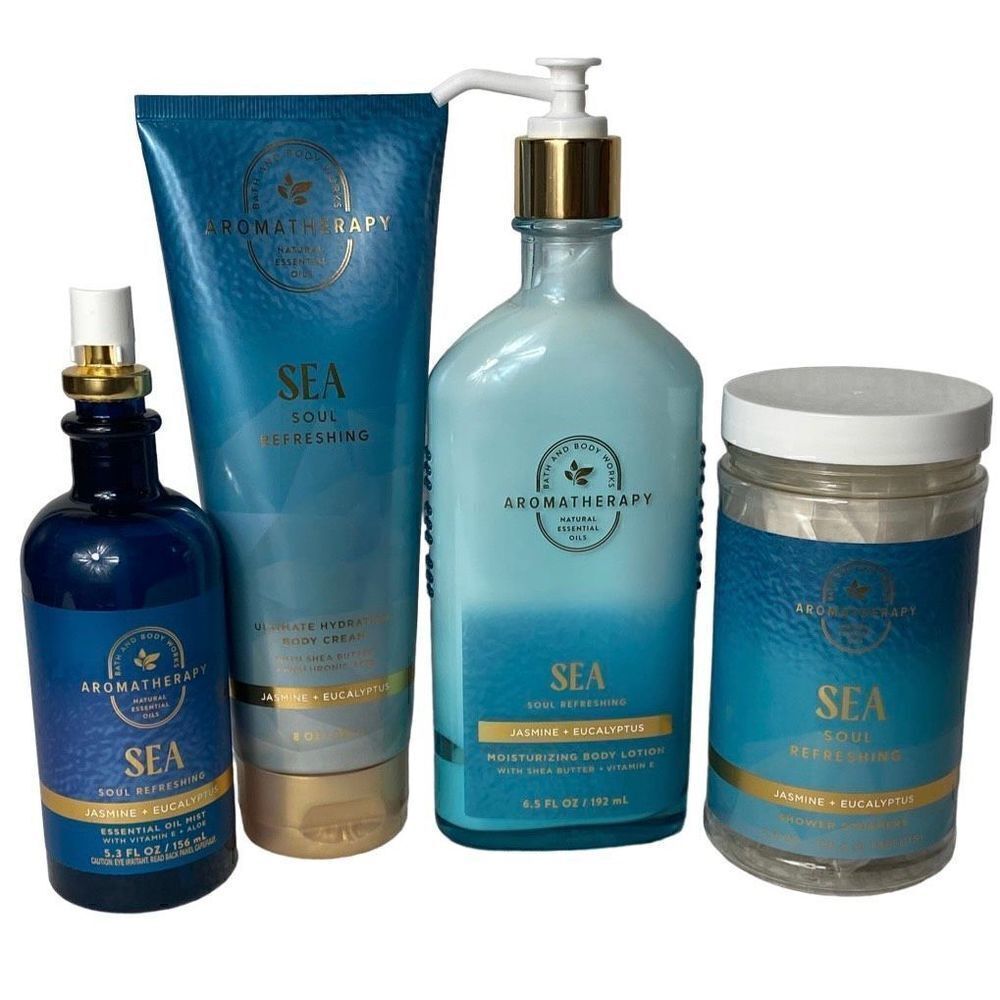 Bath and Body Works SEA SOUL REFRESHING JASMINE + EUCALYPTUS Aromatherapy 4 pc